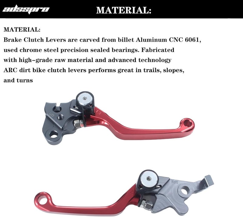 GWH Motorcycle CNC Aluminum Brake Clutch Lever Handle for SL230 97-04 XR230/MOTARD 05-12 Dirt Pit Bike - Image 4